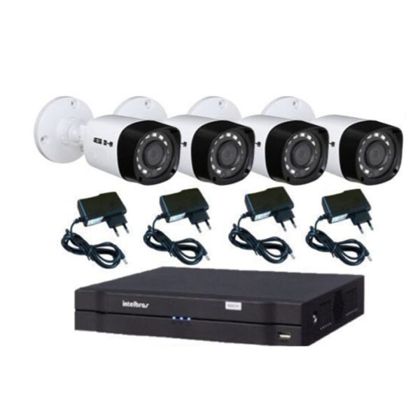 Câmera de vigilância com fio Kit4