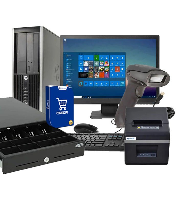 kit_pc_impressora_pistola_gaveta_sistema Kit de Faturação Computador de mesa HP i3 - Imagem 1