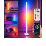 Luminária LED RGB Inteligente de Chão com Controlo Remoto e App
